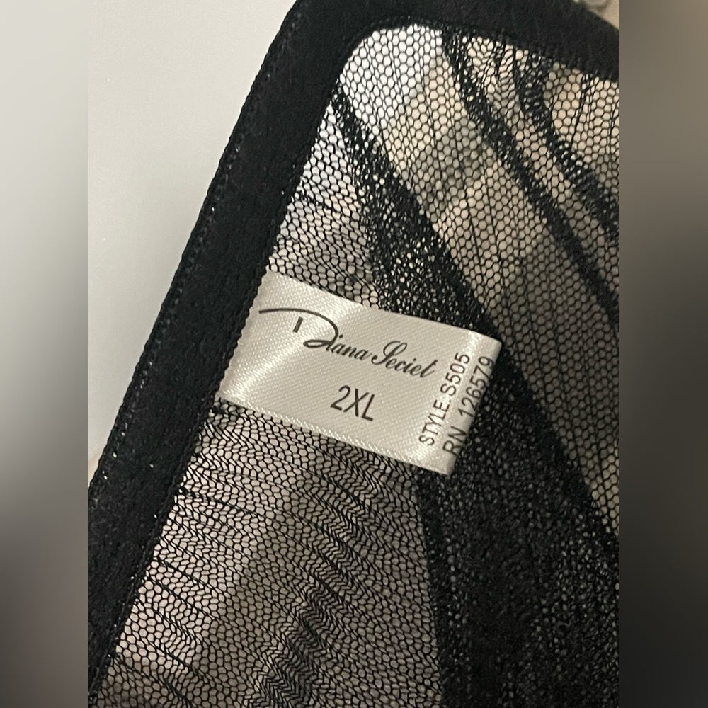 Elegant Black Sheer Chemise - Picture 8 of 9